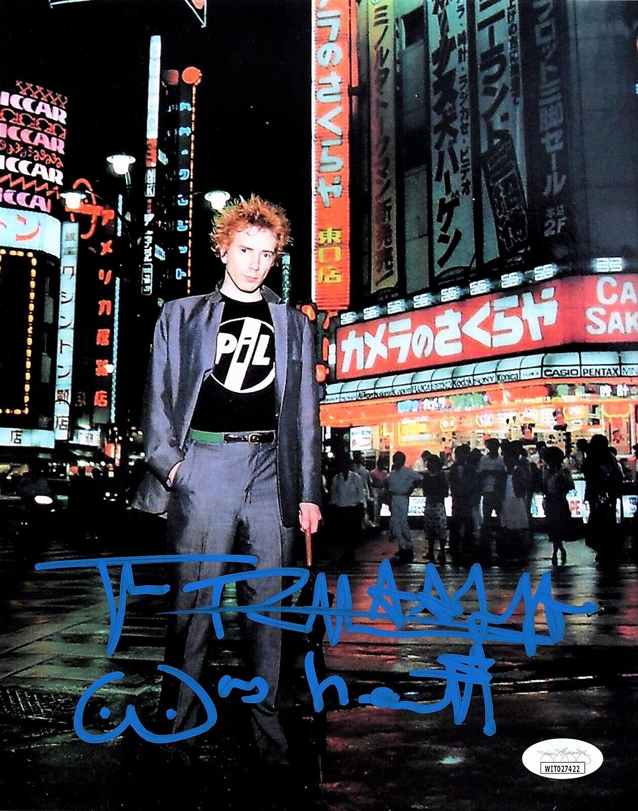 JOHNNY ROTTEN Autographed Hand SIGNED 8x10 Photo Poster painting SEX PISTOLS JSA AUTHENTIC PUNK