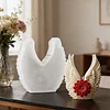 3D Angel Wing Flower Mould Silicone Wave Spiral Candle Mould Reusable Easy To Demold for Candles Soaps Crafts DIY Home Decor (Heart Wreath)
