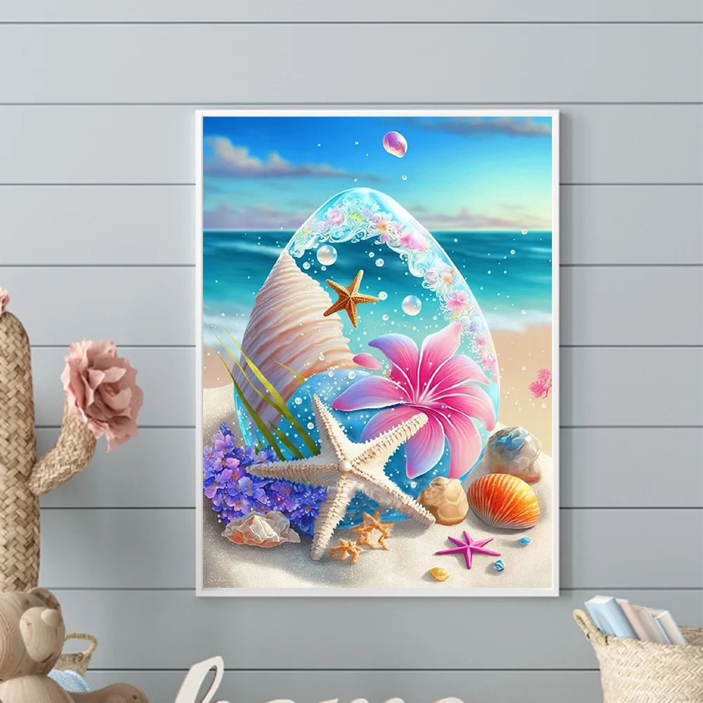 Partial AB Diamond Painting - Full Round Drill - Beach(Canvas|35*45cm)