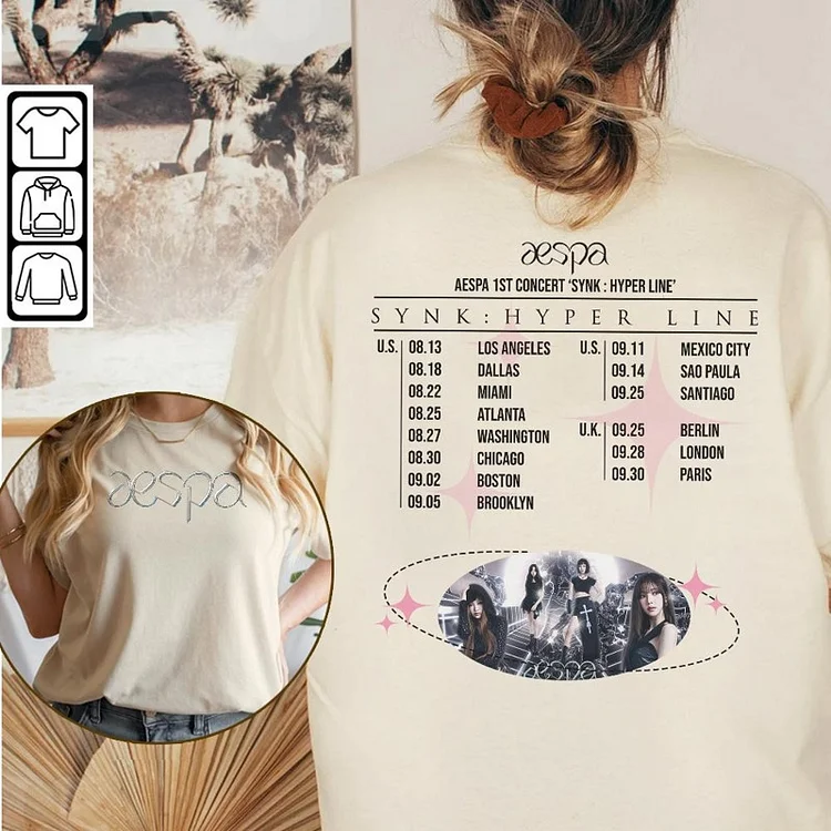 aespa 2023 'SYNK : HYPER LINE' LIVE TOUR City T-shirt