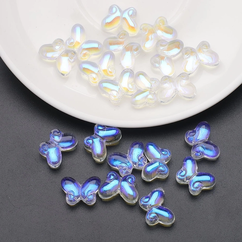 20 PCS/Package 10x14mm Glass Butterfly Beads