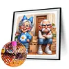Happy Grandma And Angry Grandpa - Full Round Diamond Painting 40*40cm
