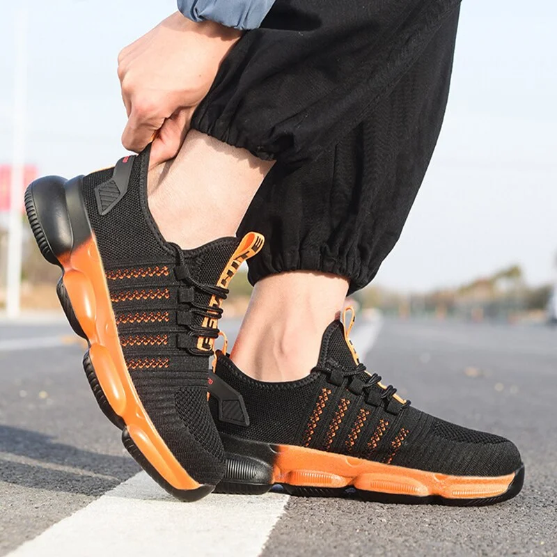Men's Safety Shoes Fashion Outdoor Shoes Non-slip Breathable Mesh Shoe Travel Sneakers for Men Safety Boots Men Protective Shoes