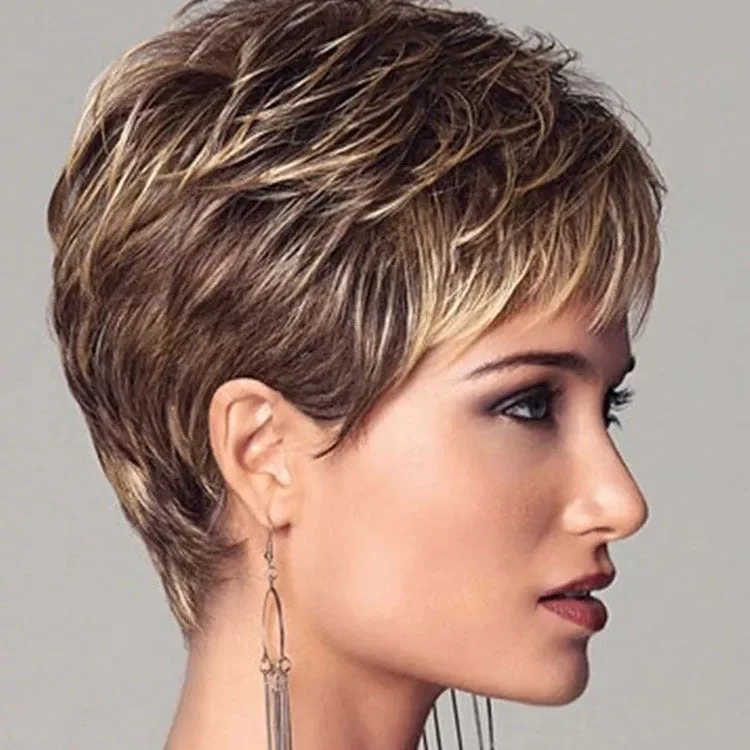 Wig Short Curly Hair Short Hair Ladies Fluffy Natural