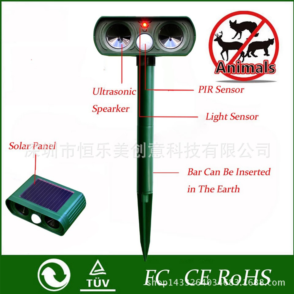 

Solar-Powered Electronic Device For Driving Away Stray Dogs Cats, 501 Original