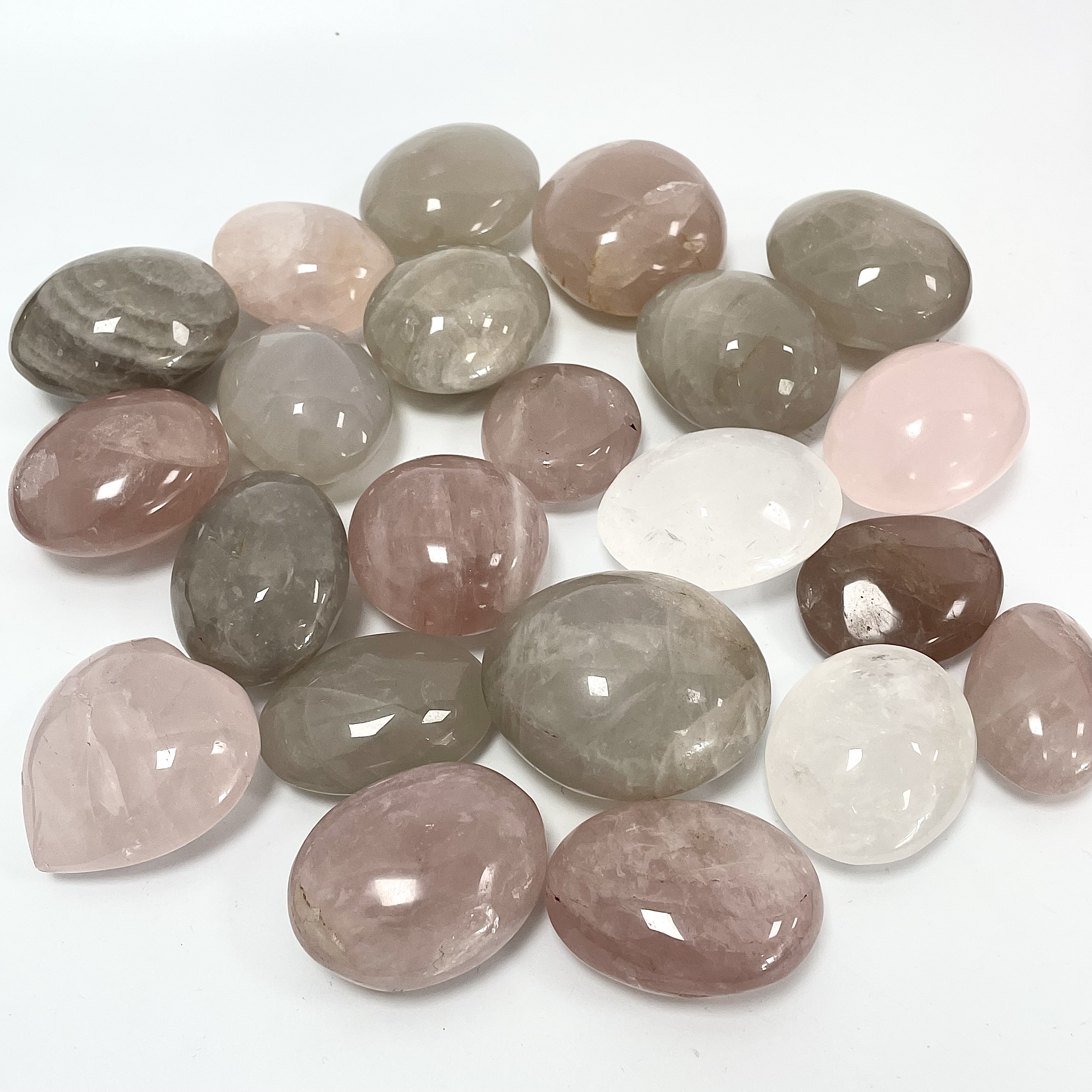 Blue Rose Quartz Palm Stone