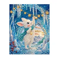 Icicle Light White Rabbit - Pearls Painting