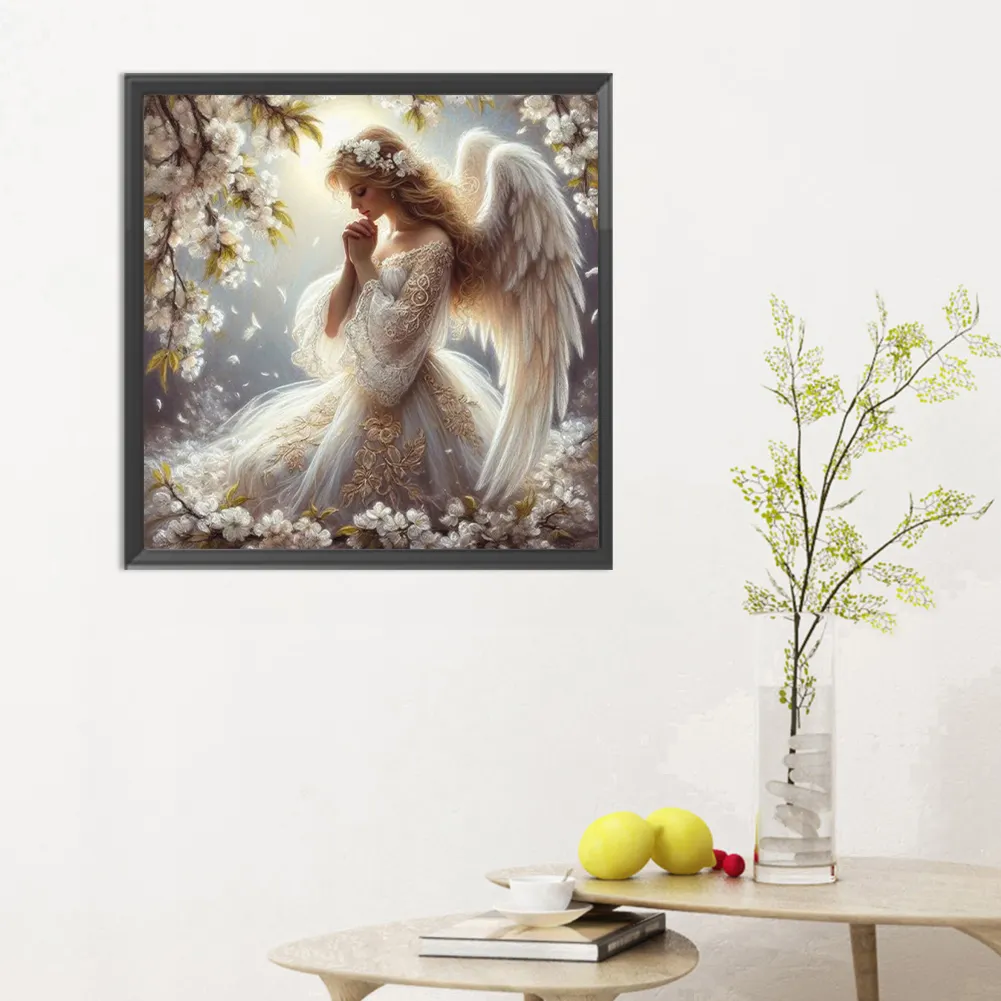 Diamond Painting - Full Round Drill - Praying Angel(Canvas|30*30cm)