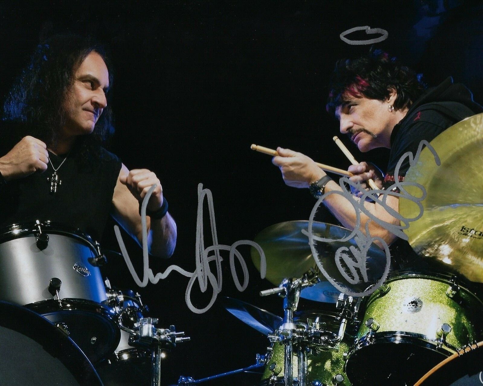 GFA Metal Drummers * CARMINE & VINNIE APPICE * Signed 8x10 Photo Poster painting PROOF A1 COA