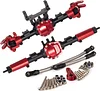 AMK Aluminum Alloy 1/10 RC Crawler AR44 SCX10 II 90047 90046 AX90060 Builders Kit Upgrade (Red Axle Set)