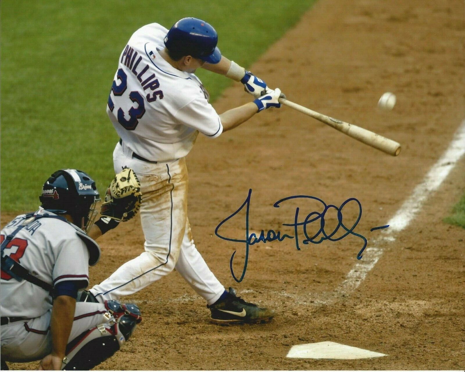 Jason Phillips Autographed 8x10 Texas Rangers#S1170