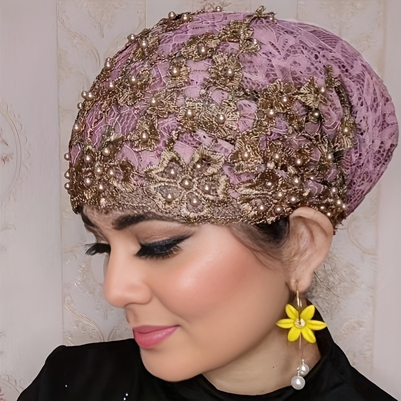Luxurious Stretchable Floral Turban Head Wrap - Soft, Lightweight, Breathable, Comfortable Headwear for Women - Perfect for Travel, Ramadan, Chemo, Fashion Accessory All Season