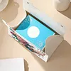 Pink Roses DIY PULeather Diamond Painting Tissue Box for Adults Beginners Decorative Diamond Art Paper Storage Holder for Living Room Bedroom Bathroom Table Decor