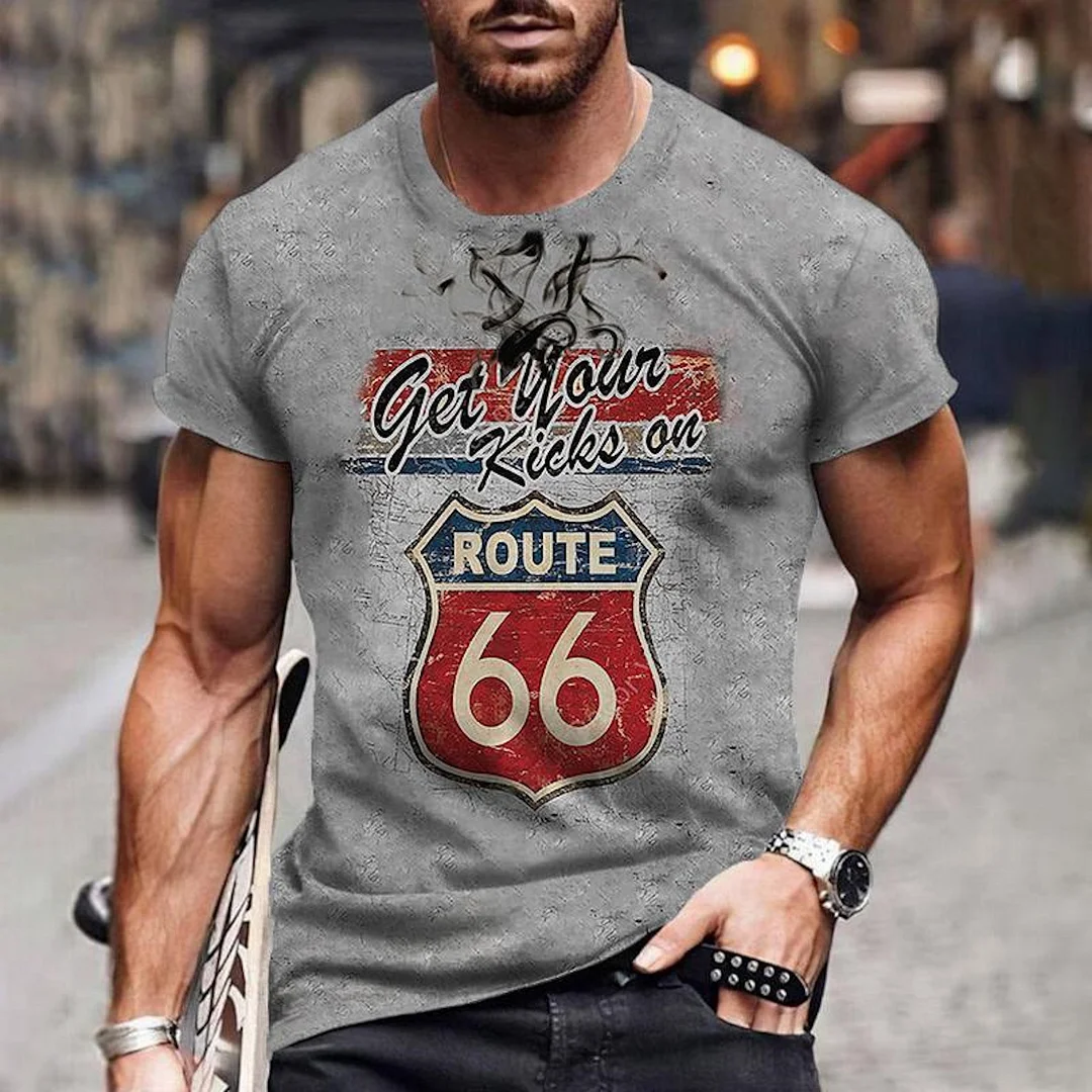 Streetshirt Route 66 3D Printed T-shirt ctolen