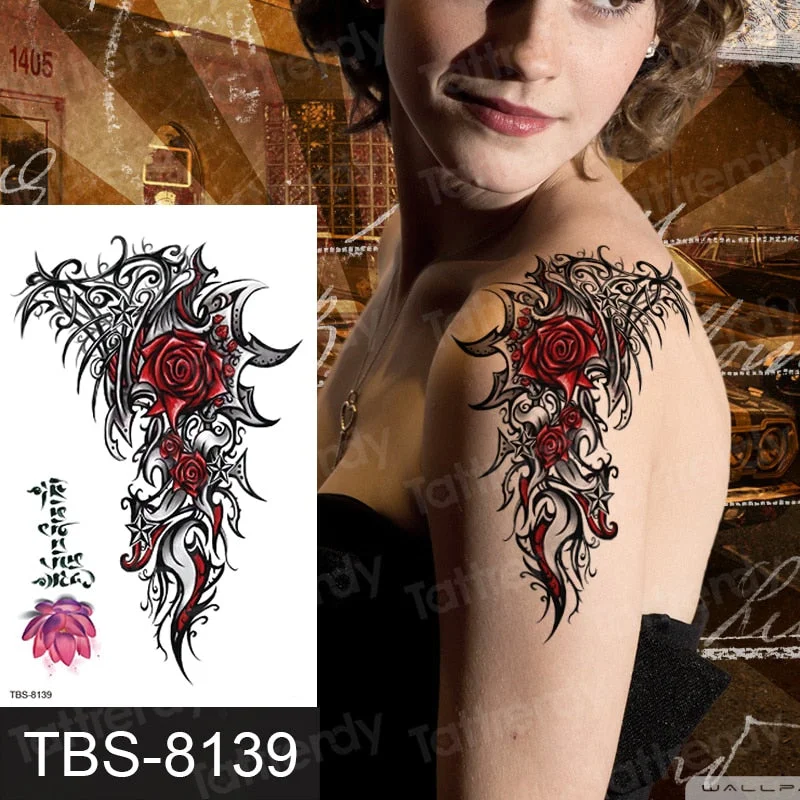 temporary tattoo phoenix dragon animals tattoo art body stickers women men legs sexy tatoo fake waterproof decal sheet water