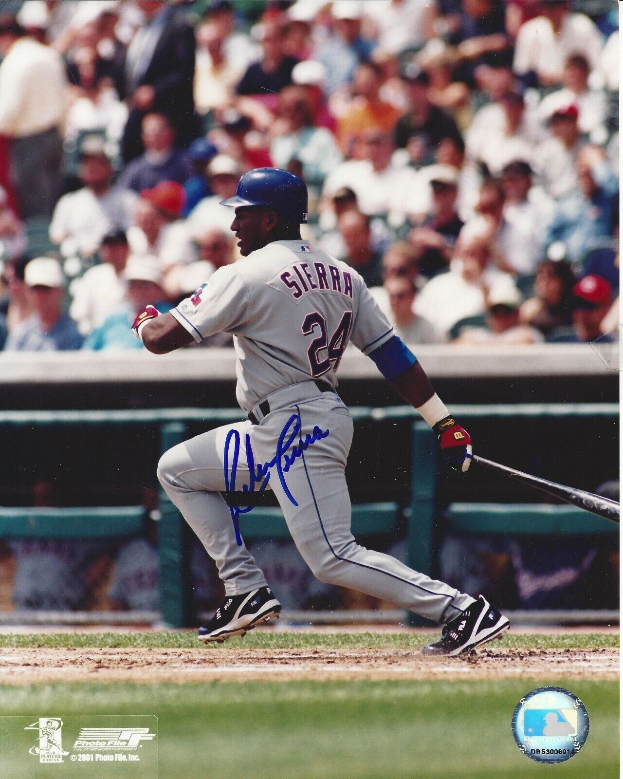 Ruben Sierra Texas Rangers autographed 8x10S53