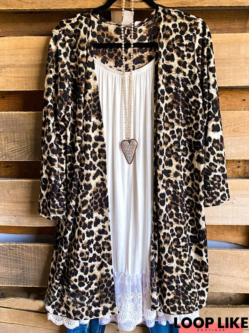 Leopard Long Sleeve Casual Cardigan