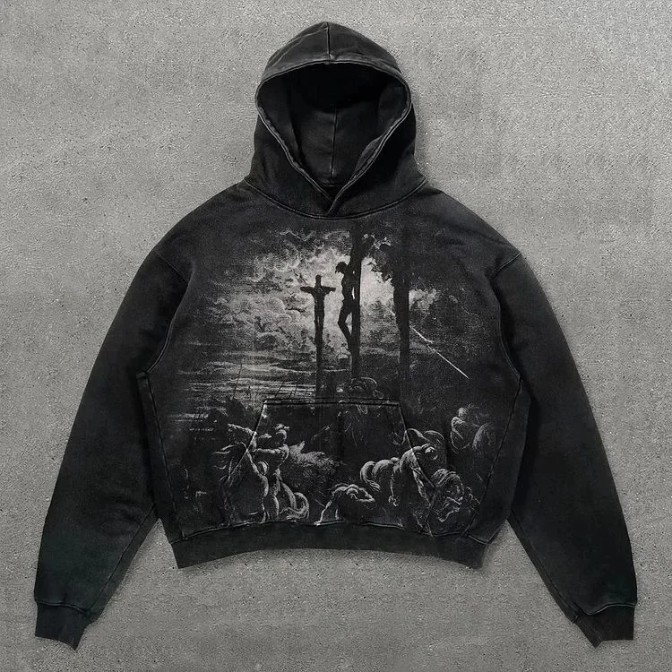 Aonga Harajuku Oversized Letter Hoodies Women Streetwear High Quality Hoodie Vintage High Street Sweatshirt Goth Y2k Men Clothing aonga