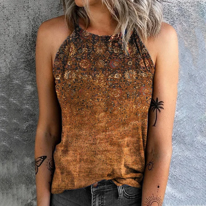 Tribal Print Sleeveless Vest