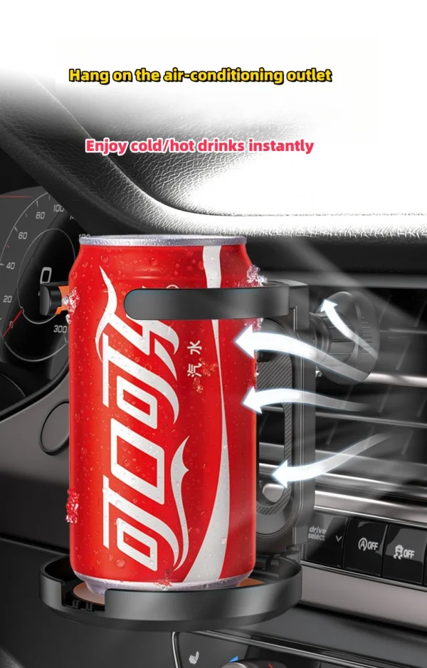 Car Cup Holder Multifunctional Foldable Car Air Outlet Beverage Holder