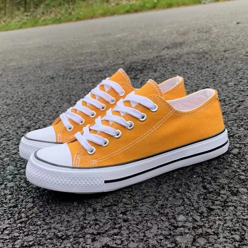2020 Women's Vulcanize Shoes Fashion Lace-up Solid Lovers Shoes Rubber Flat Canvas Shoes For Women Casual Sneakers Female Shoes