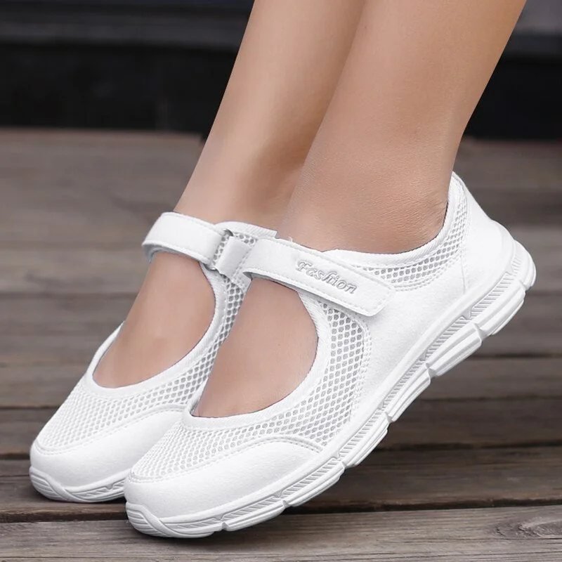 Women Sneakers Fashion Casual Shoes Female Mesh Summer Breathable Shoes Breathable Trainers Ladies Running Healthy Walking 35-43