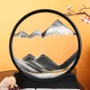 Round quicksand painting living room hourglass glass decoration landscape painting office creative decoration