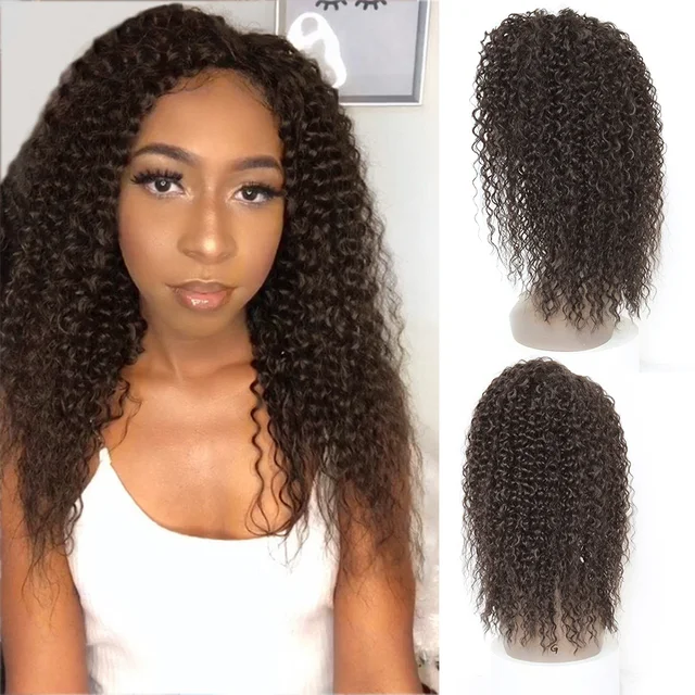 Jewtribute Hair®|Brown Wig Curly Medium Length Soft Fluffy Wig
