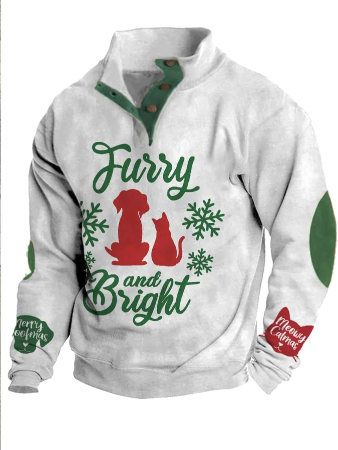 Men's Furry And Bright Long Sleeve Sweatshirt