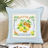 Dessert-Removable Pillow Case-Partial Embroidery 2 Strands 14CT Stamped Cross Stitch-33*33cm
