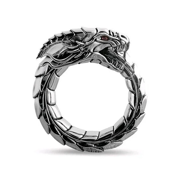 Coutureaura Nordic Mythical Giant Dragon Nicolas Style Protection Ring / Necklace