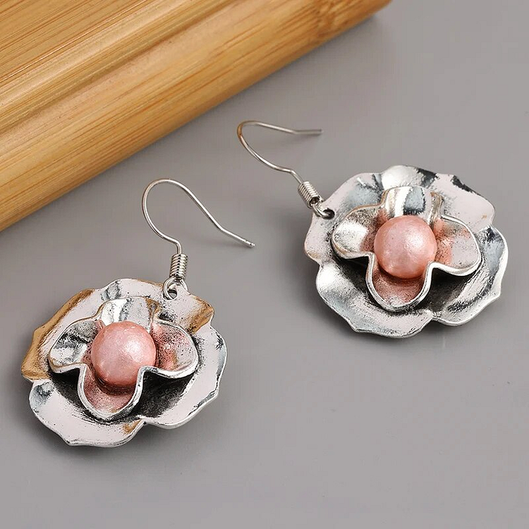 Vintage Pink Pearl Earrings