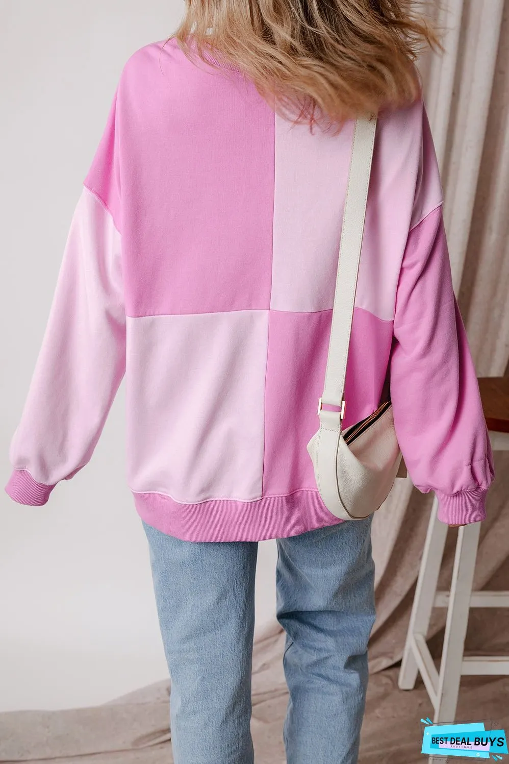 Henley High Low Oversize Sweatshirt