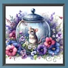(30*30cm)Flowers Hamster - Square AB Drill Diamond Painting