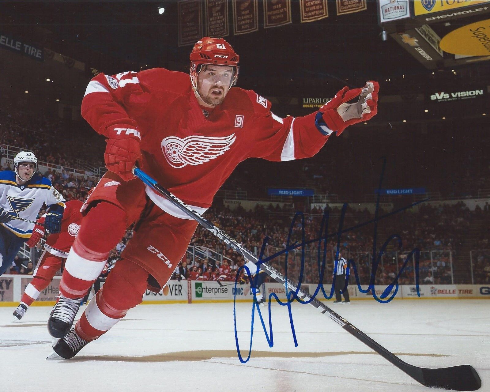 Xavier Ouellet Signed 8x10 Photo Poster painting Detroit Red Wings Autographed COA B
