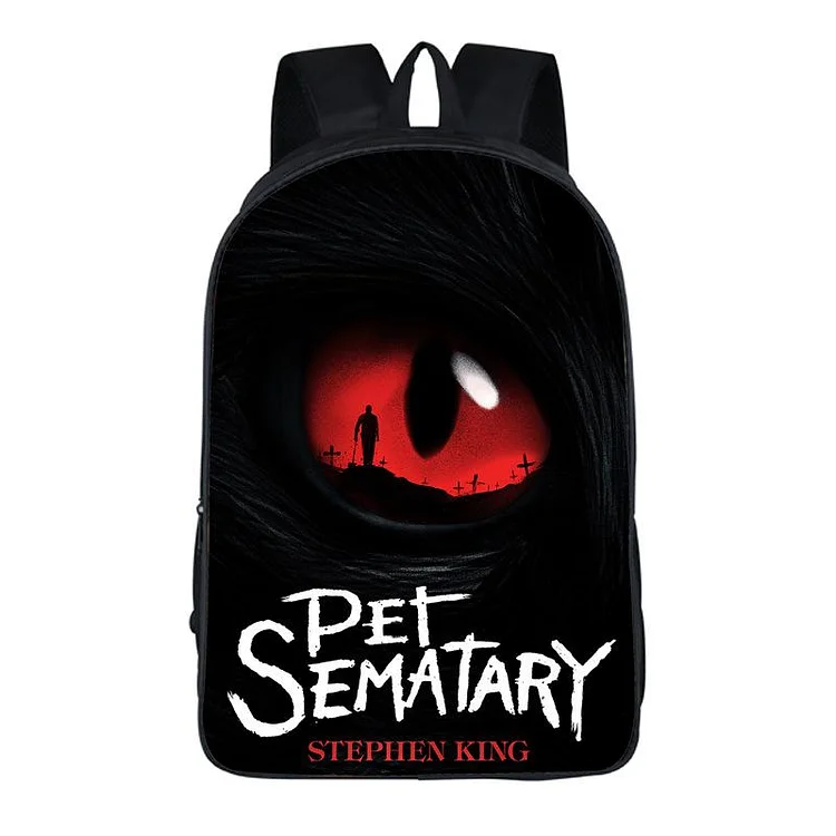 Mayoulove Horror Movie Pet Sematary Stephen King Clown Backpack School Sports Bag-Mayoulove