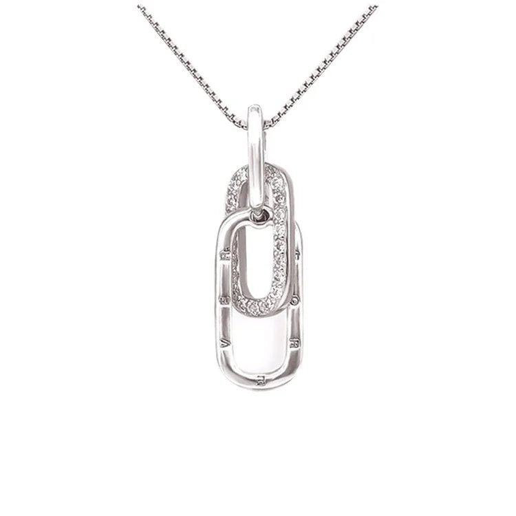 For Daughter - S925 Mother & Daughter Forever Linked Forever Loved Circle Necklace