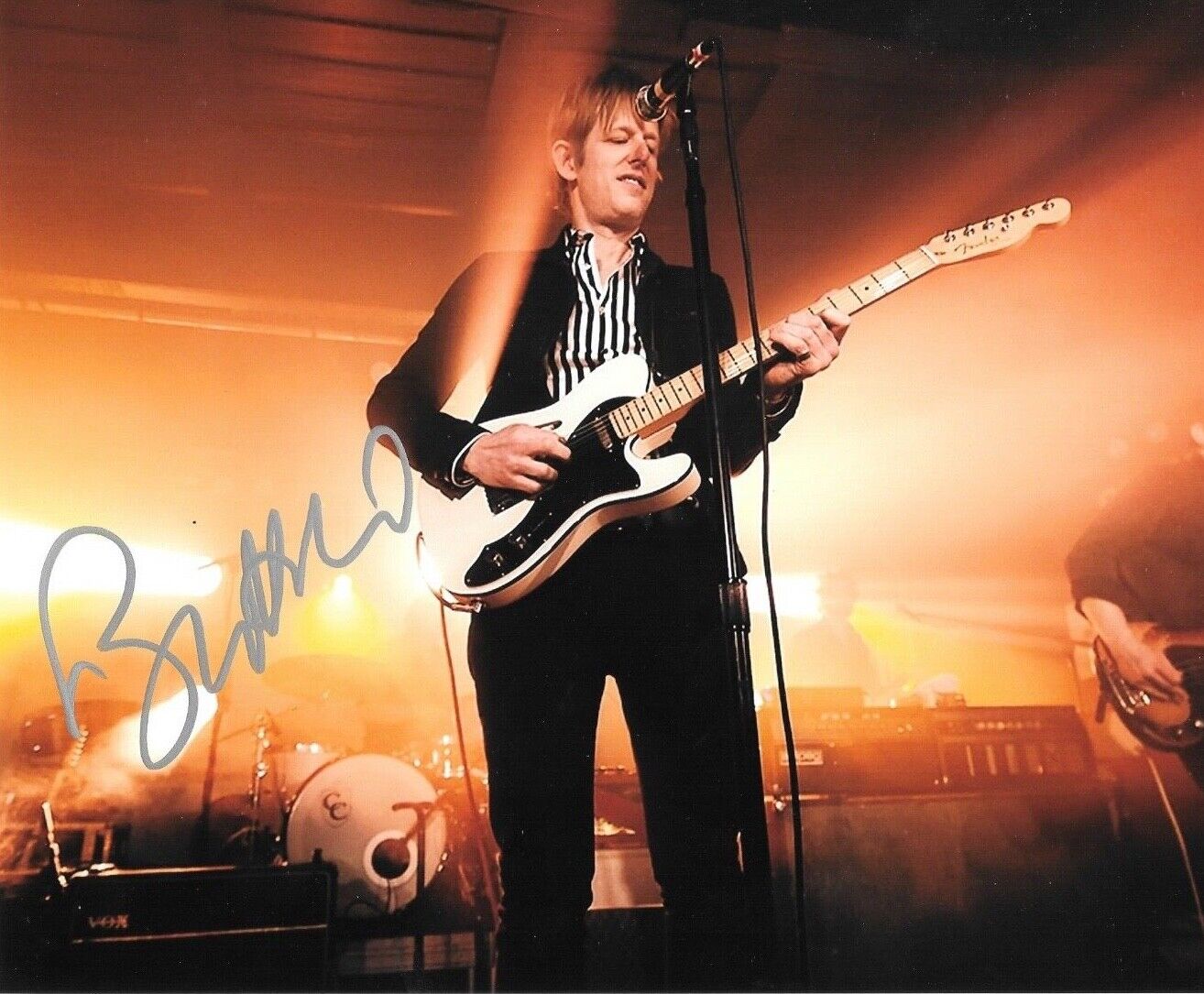 * BRITT DANIEL * signed 8x10 Photo Poster painting * SPOON * COA * 8