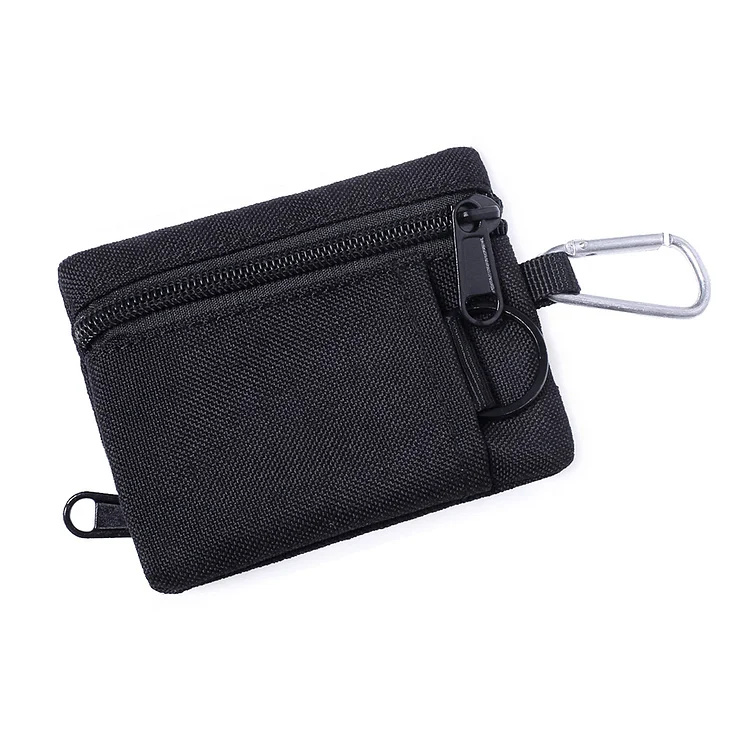 Outdoor Mini Molle Pouch Waist Belt Bag Travel Camping Key Purses (Black)
