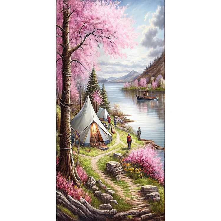 Camping Beauty 40*80CM(Canvas) Full Round Drill Diamond Painting gbfke