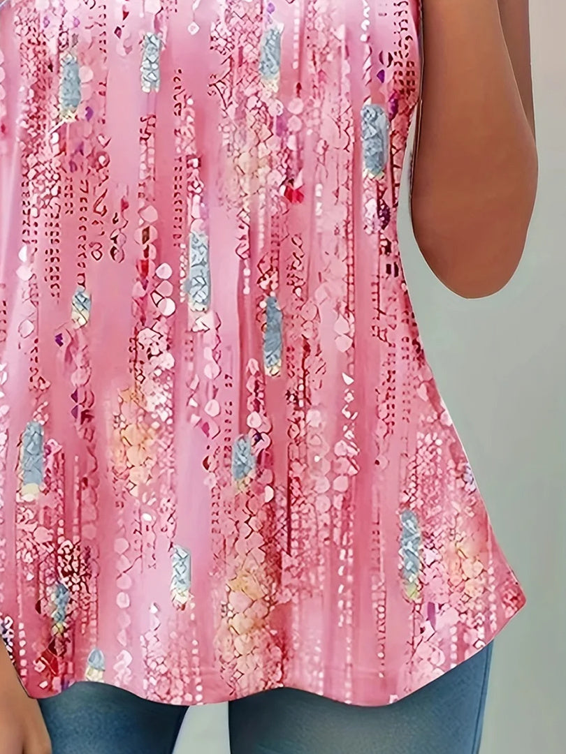 Women Half Sleeve V-neck Solid Color Dress