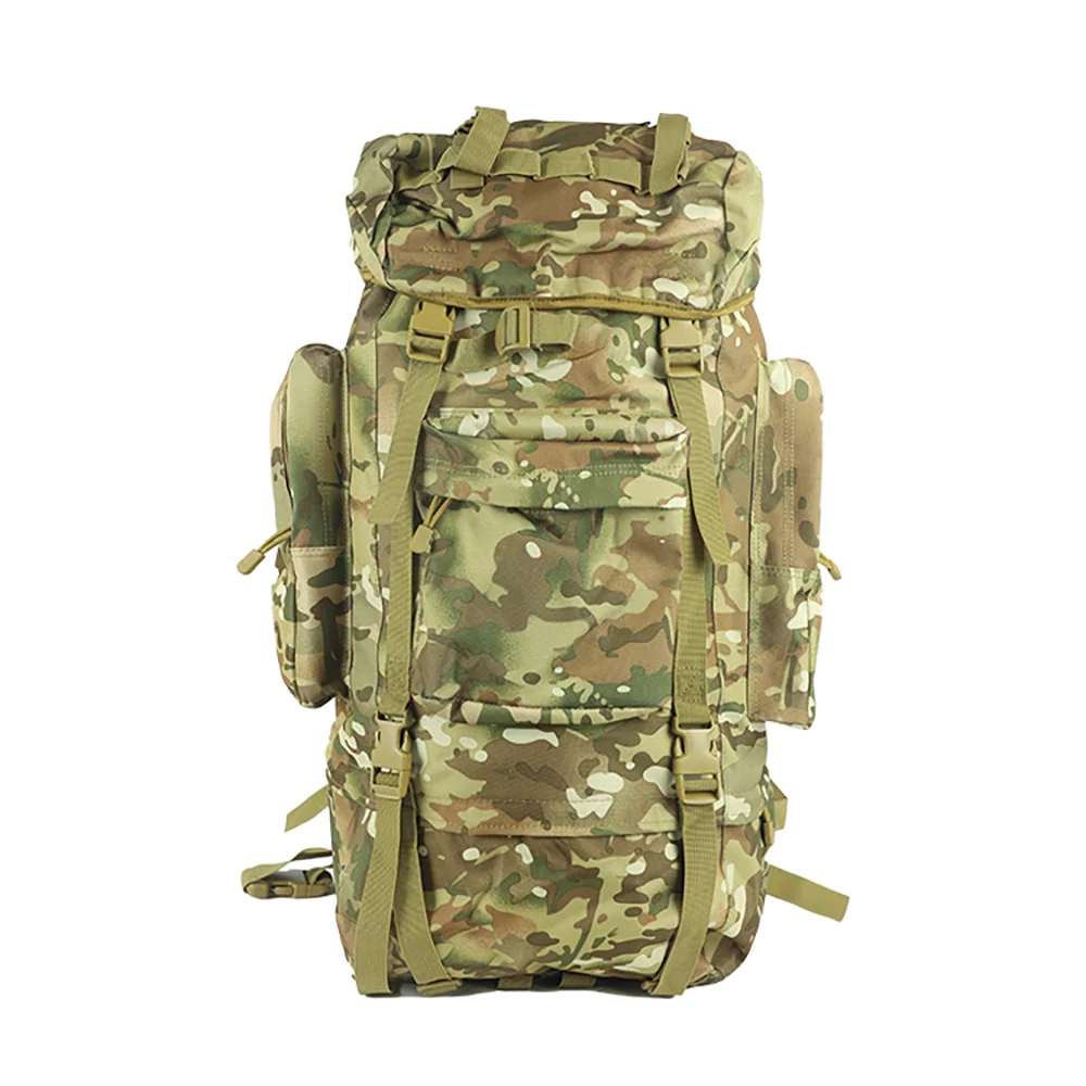 ohhunt® 65L mountaineering bag large capacity outdoor backpack professional hiking mountaineering bag rain cover CP Camo