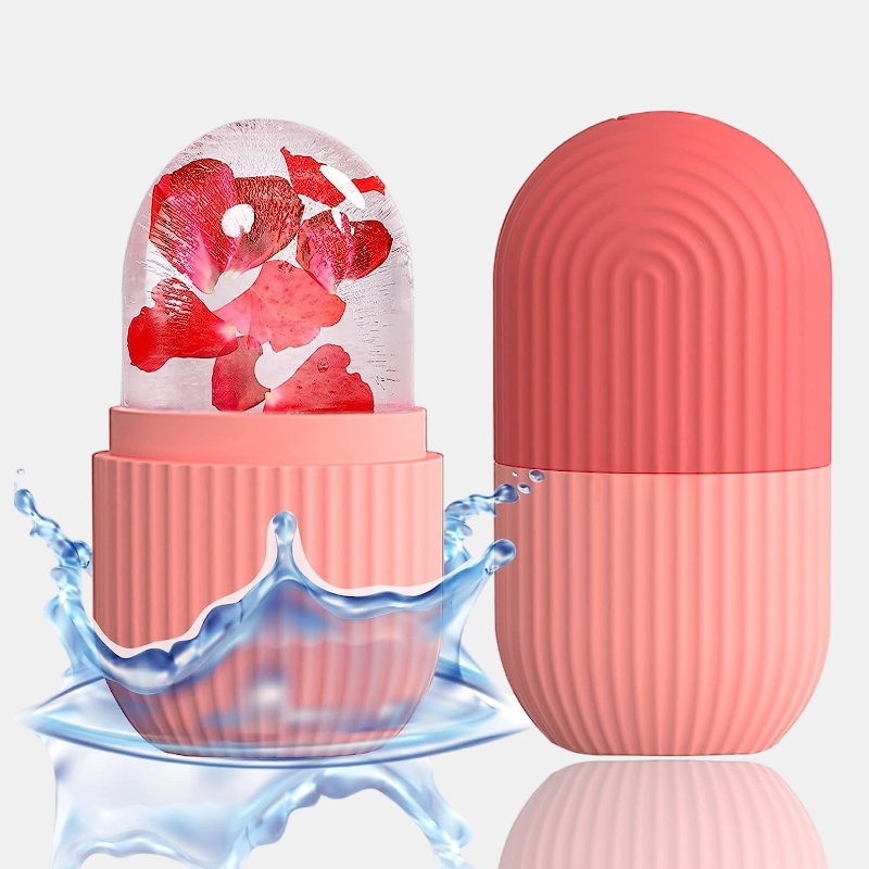 Ice Cube Roller Massager for Face, Eyes and Neck Naturally Conditioning and Skin Care Reusable Massage Silicone Ice Mold