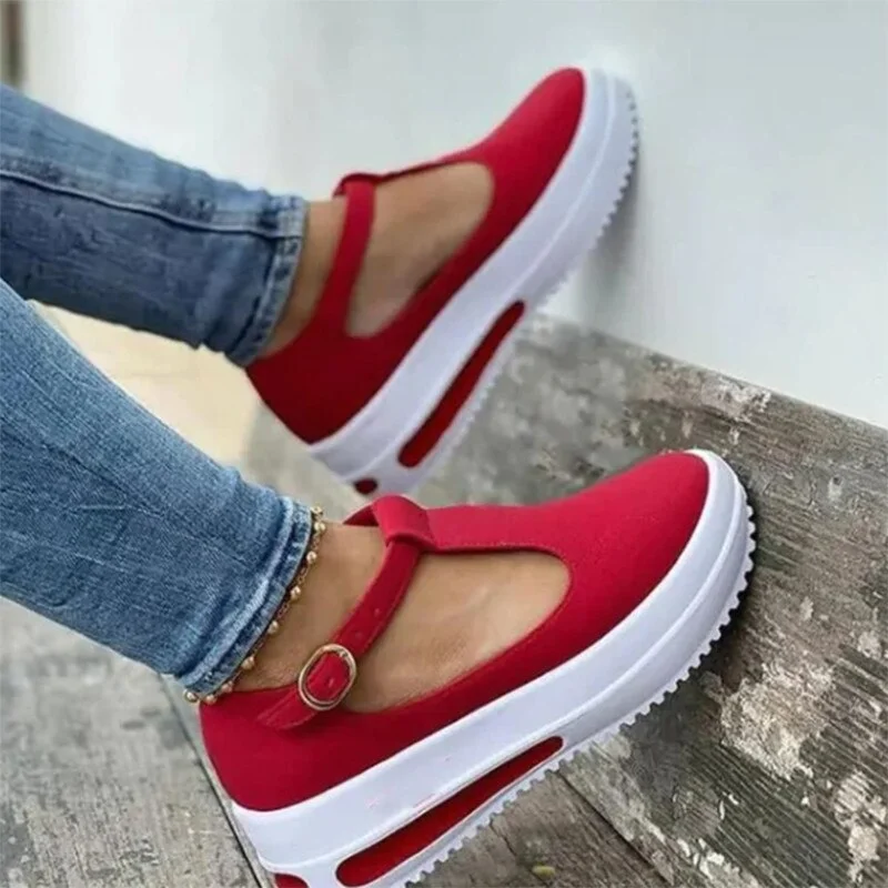 2022 New Women Sandals Vintage Wedge Shoes Buckle Strap Straw Thick Bottom Flats Platform Sandals Female Open Toe Beach Footwear
