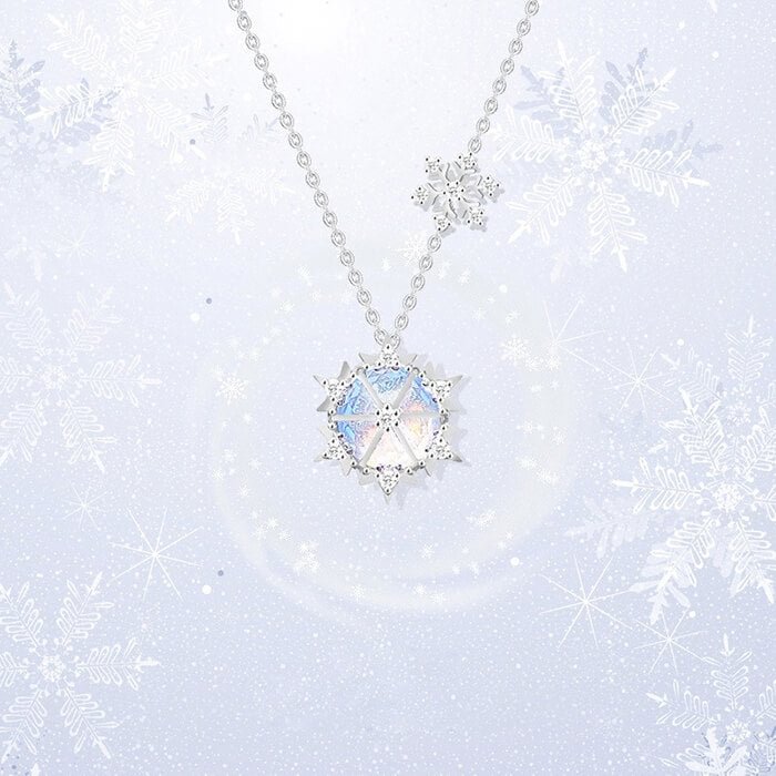 925 Sterling Silver Snowflake Necklace