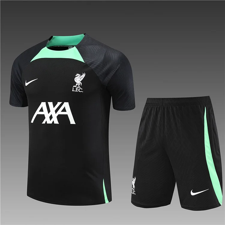 2023-24 Liverpool FC black short-sleeved training jersey