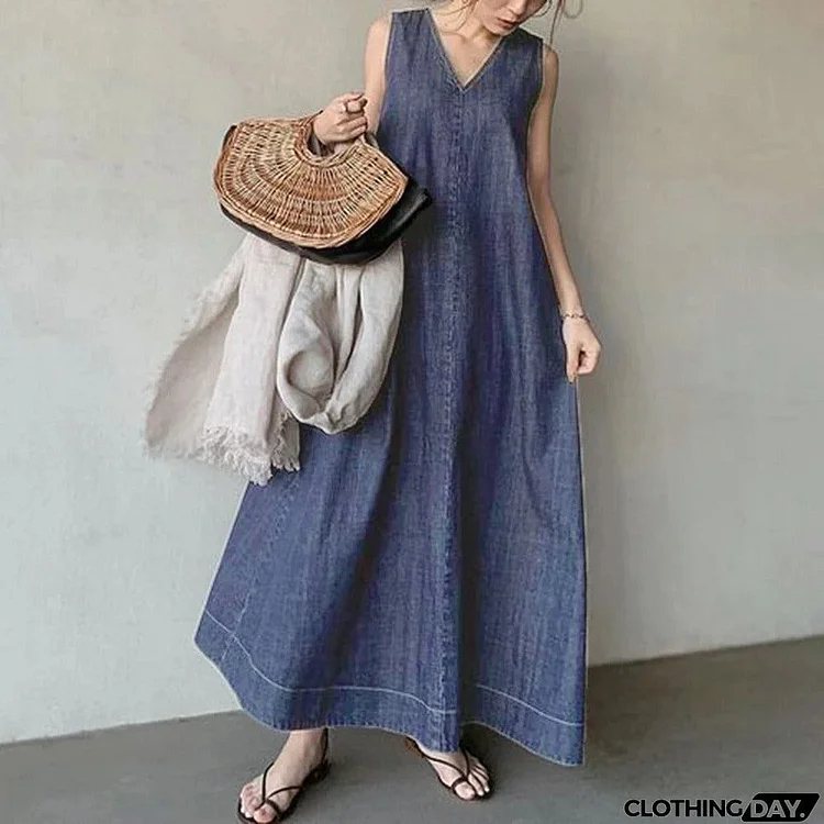 NOVA l One Piece Denim Oversized Casual Dress