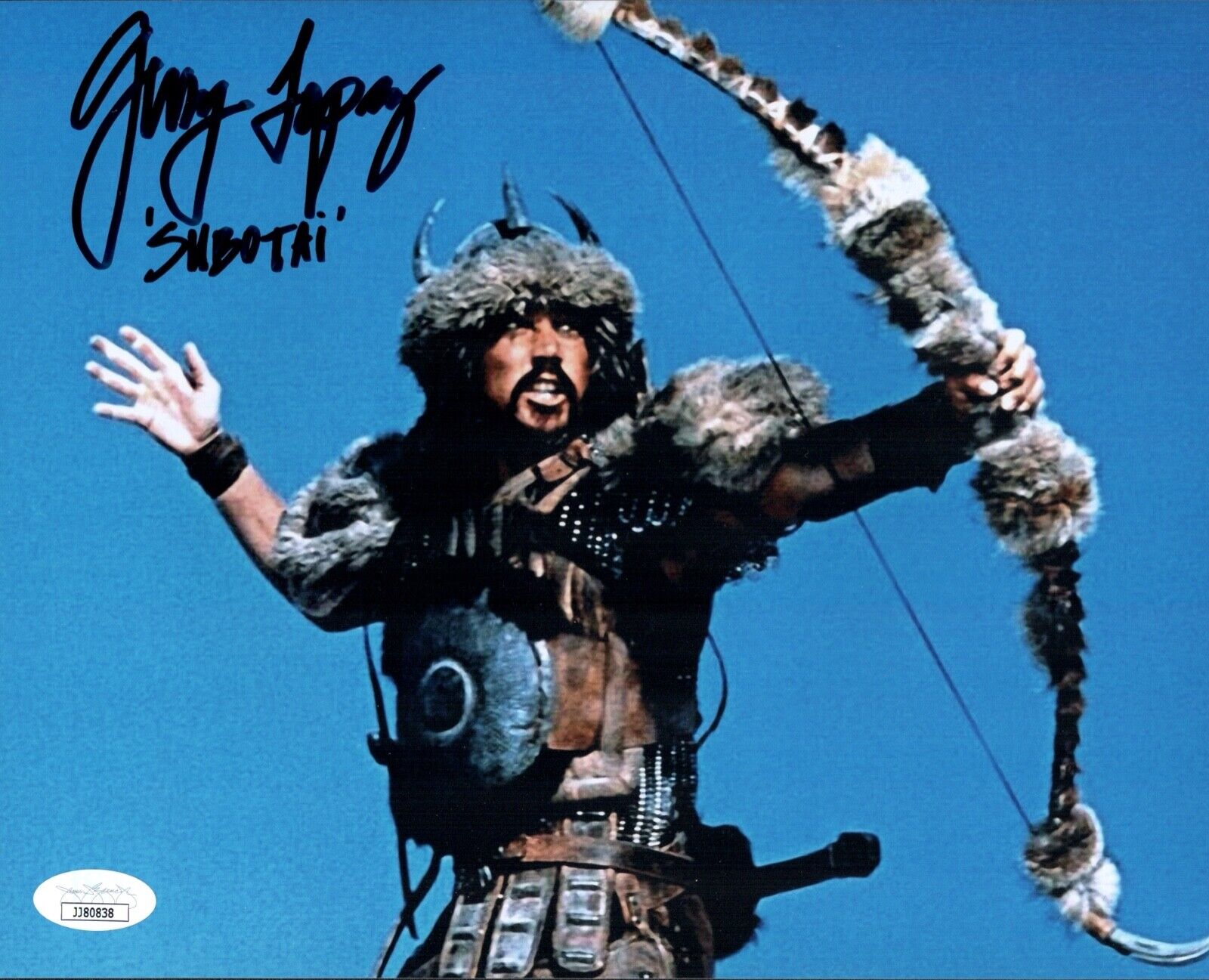 GERRY LOPEZ Signed CONAN THE BARBARIAN Subotai 8x10 Photo Poster painting Autograph JSA COA Cert