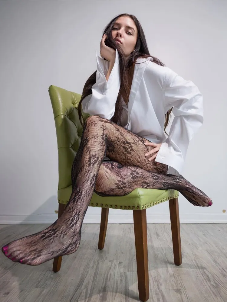 Sexy Female Tights Stockings Printed Summer Fashion Patchwork High Waist 2025 New Leggings Women High Street Socks Tights 