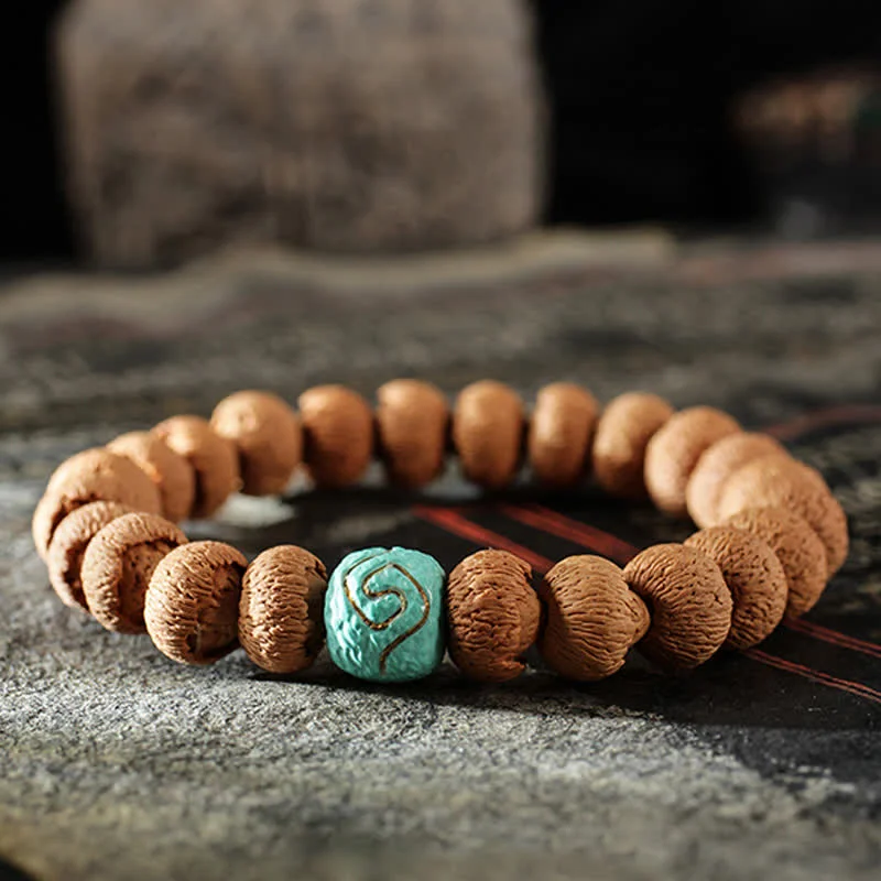Tibetan Bodhi Seed Turquoise Amber Protection Bracelet